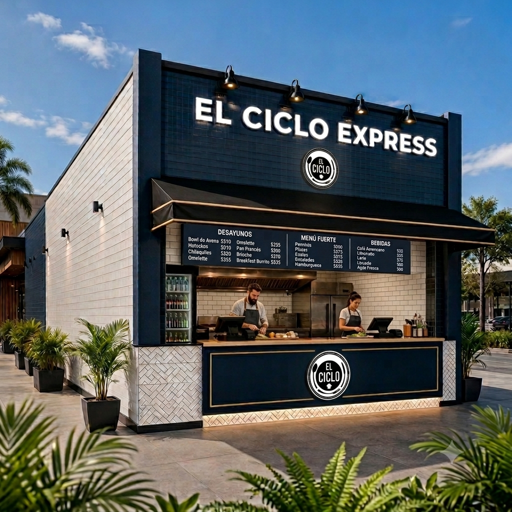 Vista lateral del módulo El Ciclo Express